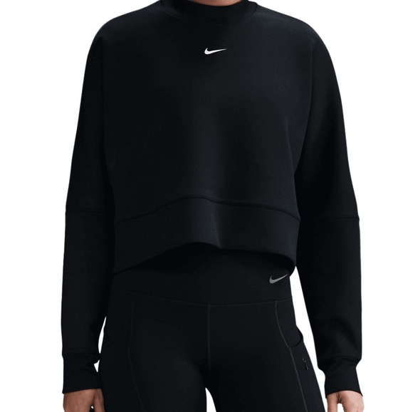 Nike Women's Running  Prima Sweatshirt Black/Cool Grey/White Size Small - Picture 1 of 2